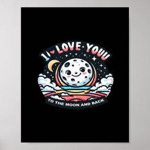 Ik hou van jou tot aan de maan en terug Hartverwar Poster