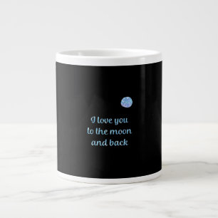 Ik hou van jou tot aan de maan en terug Waterverf  Grote Koffiekop