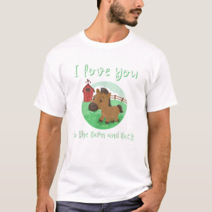 Ik hou van jou tot aan de Schuur en Terug Paardrij T-shirt