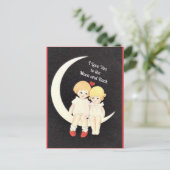 Ik hou van jou tot de maan en terug briefkaart (Staand voorkant)