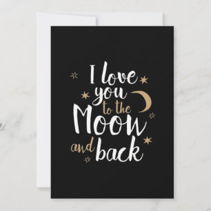 Ik hou van jou tot de maan en terug, doordachte st feestdagenkaart