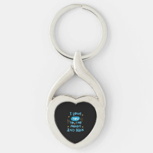 Ik hou van jou tot de maan en terug Echte stijl Sleutelhanger