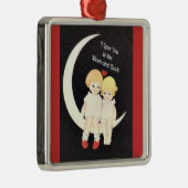 Ik hou van jou tot de maan en terug metalen ornament (Rechts)