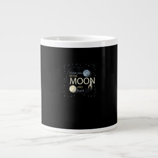 Ik hou van jou tot de maan en terug oprecht ontwer grote koffiekop