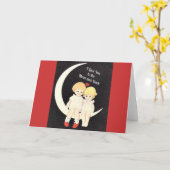 Ik hou van jou tot de maan en terug, populair ontw kaart (Gele Bloem)