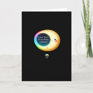 Ik hou van jou tot de maan en terug Romantisch aan Kaart