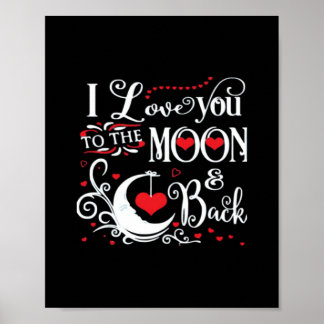 Ik hou van jou tot de maan en terug Romantisch aan Poster