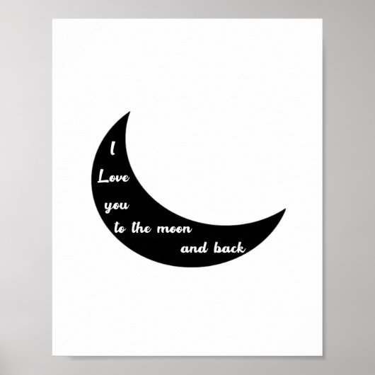 Ik hou van jou tot de maan en terug Romantisch Min Poster (Voorkant)
