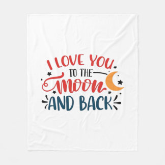 Ik hou van jou tot de maan en terug Romantische le Fleece Deken