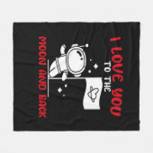 Ik hou van jou tot de maan en terug Speelse Valent Fleece Deken (Voorkant (Horizontaal))