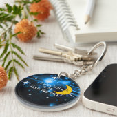 Ik hou van jou tot de maan en terug--sterrenhemel sleutelhanger (Voorkant Rechts)