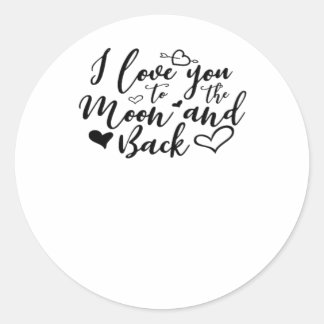 Ik hou van jou tot de maan en terug Tijdloze roman Ronde Sticker