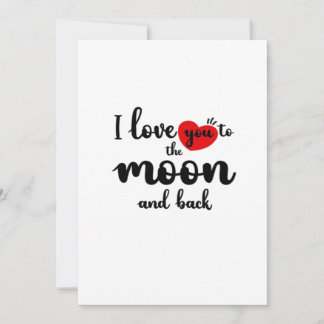 Ik hou van jou tot de maan en terug valentijnsdag  feestdagenkaart