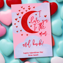 Ik hou van jou tot de maan en terug valentijnsdag