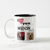 Ik hou van jou tot de maan koffiemok tweekleurige koffiemok (Links)