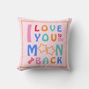 Ik hou van jou tot de Maan & Terug Roze Kussen