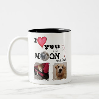 Ik hou van jou tot op de maan koffiemok tweekleurige koffiemok