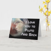 Ik hou van jou tot Pluto en terug Kaart (Gele Bloem)