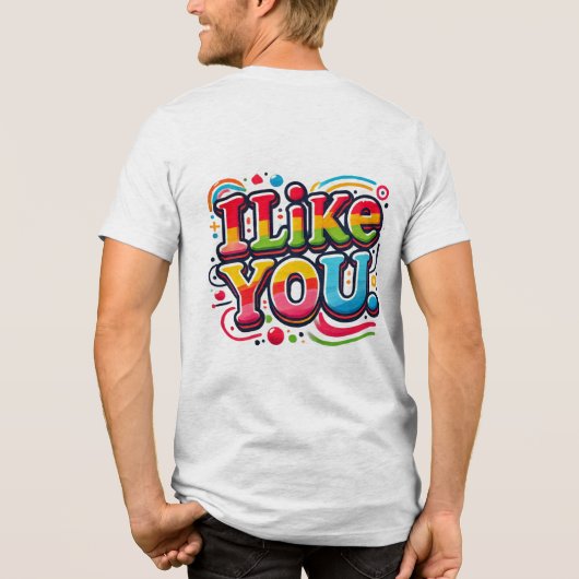 Ik hou van jou Tri-Blend shirt (Achterkant)