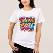 Ik hou van jou Tri-Blend shirt (Voorkant)