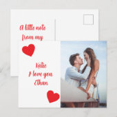 Ik hou van jou - Valentijnsdag Briefkaart (Voorkant / Achterkant)