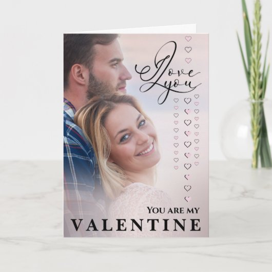 Ik hou van jou Valentijnsdag foto Kaart (Voorkant)