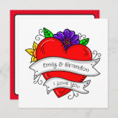 Ik hou van jou | Valentijnsdag of jubileum Feestdagenkaart (Voorkant / Achterkant)