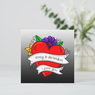 Ik hou van jou Valentijnsdag of jubileum Feestdagenkaart