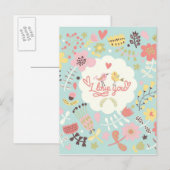 Ik hou van jou - Valentijnskaart Feestdagenkaart (Voorkant / Achterkant)