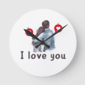 Ik hou van jou valentine trending klokontwerpen  ronde klok (Voorkant)