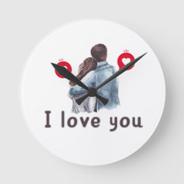 Ik hou van jou valentine trending klokontwerpen  ronde klok
