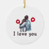 Ik hou van jou valentine trending Ornament ontwerp (Voorkant)