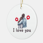 Ik hou van jou valentine trending Ornament ontwerp (Links)