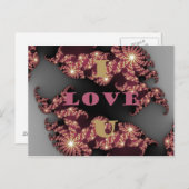 Ik hou van jou van hier tot aan de sterrenstelsels briefkaart (Voorkant / Achterkant)