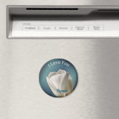 Ik Hou Van Jou Witte Tulp Persoonlijk Magneet (Insitu (Vaatwasser))