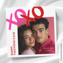 Ik hou van jou XOXO Foto Moderne gelukkige Valenti
