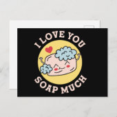 Ik hou van jou Zeep Veel Valentijn Briefkaart (Voorkant / Achterkant)