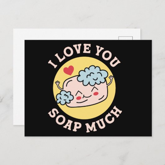 Ik hou van jou Zeep Veel Valentijn Briefkaart (Voorkant / Achterkant)