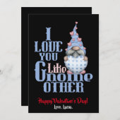 Ik hou van jou zoals Gnome Andere Valentijnsdag Feestdagenkaart (Voorkant / Achterkant)