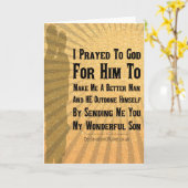 Ik hou van jou zoon kaart (Gele Bloem)