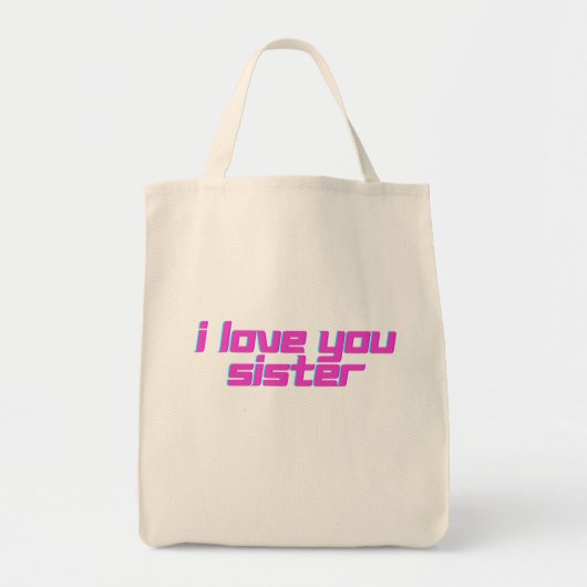 Ik hou van jou zus tote bag (Voorkant)