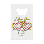 Ik hou van jouw design creditkaart flessenopener (Voorkant)