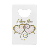 Ik hou van jouw design creditkaart flessenopener (Achterkant)