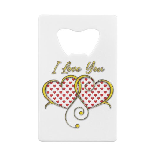 Ik hou van jouw design creditkaart flessenopener (Achterkant)