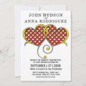 Ik hou van jouw design met gouden harten aankondiging (Voorkant)