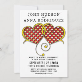 Ik hou van jouw design met gouden harten aankondiging