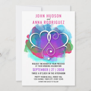 Ik hou van jouw design met gouden harten aankondiging