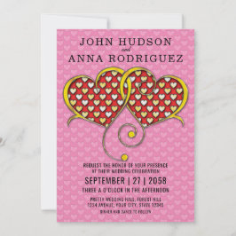 Ik hou van jouw design met gouden harten aankondiging