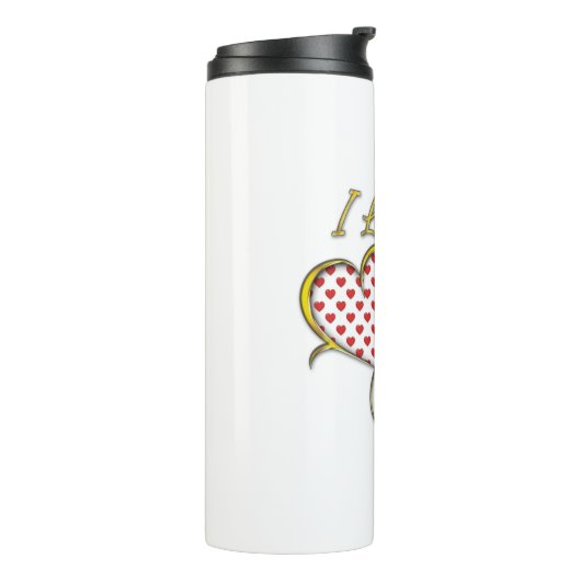 Ik hou van jouw design thermosbeker (Gedraaid links)