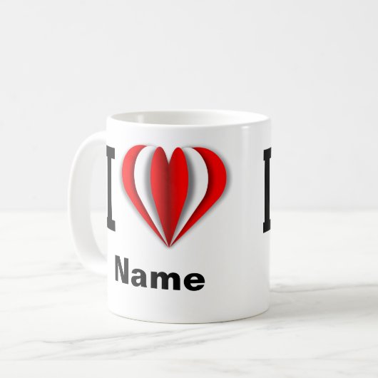 Ik hou van [Jouw naam]" Hart Mok (Voorkant links)